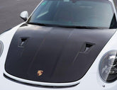 Porsche 911 991 991.1 991.2 Cayman Boxster 981 718 with Aftermarket Parts - GT2RS Hood Bonnet Carbon Fiber / FRP from  CMST Tuning